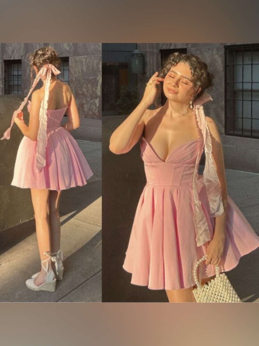 NWT House of CB Mini Dress Pink Strapless Mar Pirouette Tulle size M